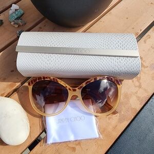 Jimmy Choo Malaya Tortoiseshell Sunglasses